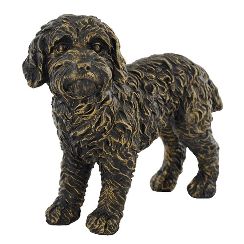 Cockapoo standing dog figure - cockapoo,