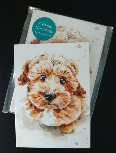 Mini notecards cockapoo dog - notecards,