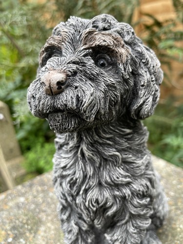 Cockapoo statue garden - statue,