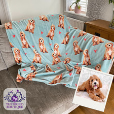COCKAPOO BLANKET THROW COSY