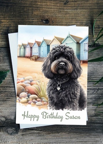 Cockapoo birthday card - cockapoo,