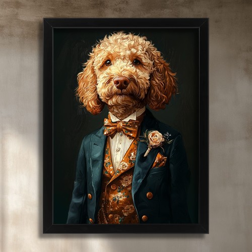 Cockapoo art print dog - art,